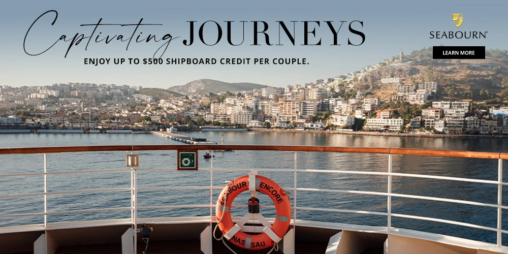 Seabourn enjoy $500 ship board credit per couple banner